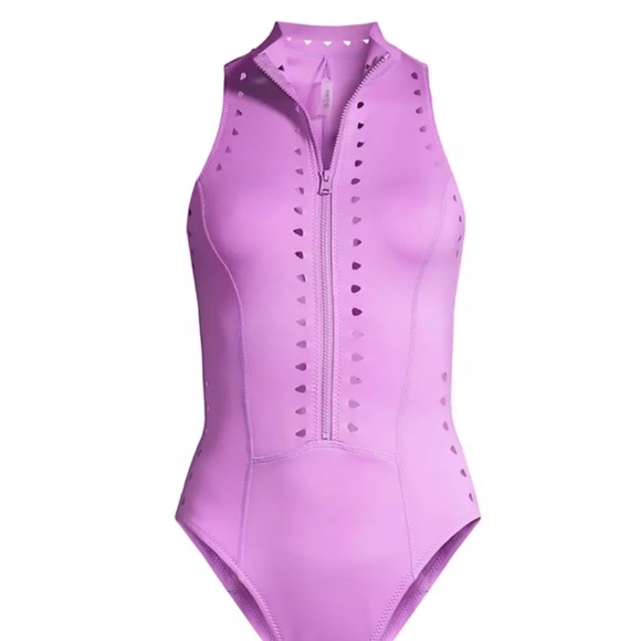 NWT Gigi C XS One piece Swimsuit in Lavender - Picture 5 of 6